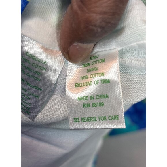 Lilly Pulitzer Sleeveless Tropical Print Dress With Front Zipper Detail -Size 10 - Picture 9 of 10